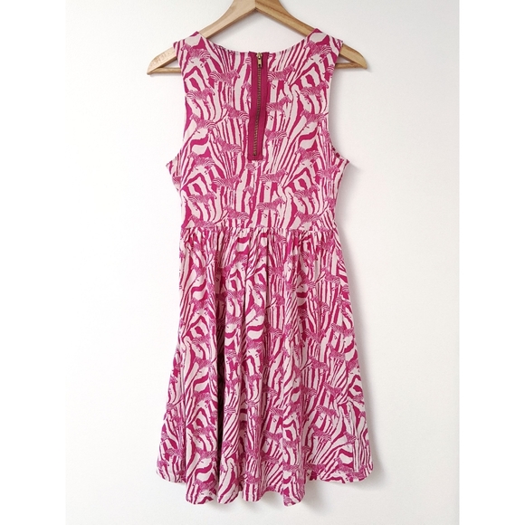 H&M sleeveless pink & white zebra print dress, medium - Picture 5 of 10